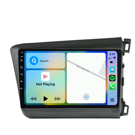Honda Civic (2012-2015) Plug & Play Head Unit Upgrade Kit: Wireless & Wired Apple CarPlay & Android Auto