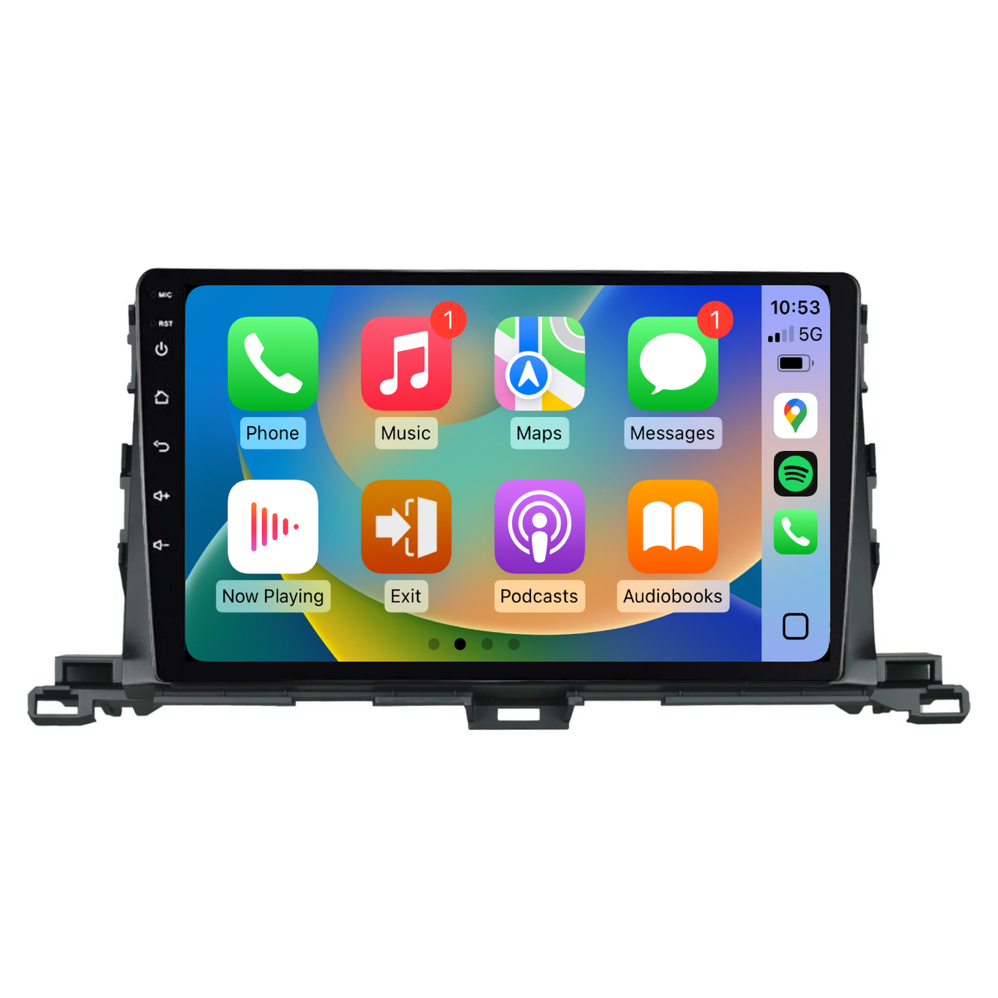 Toyota Kluger (2015-2018) Plug & Play Head Unit Upgrade Kit: Wireless & Wired Apple CarPlay & Android Auto