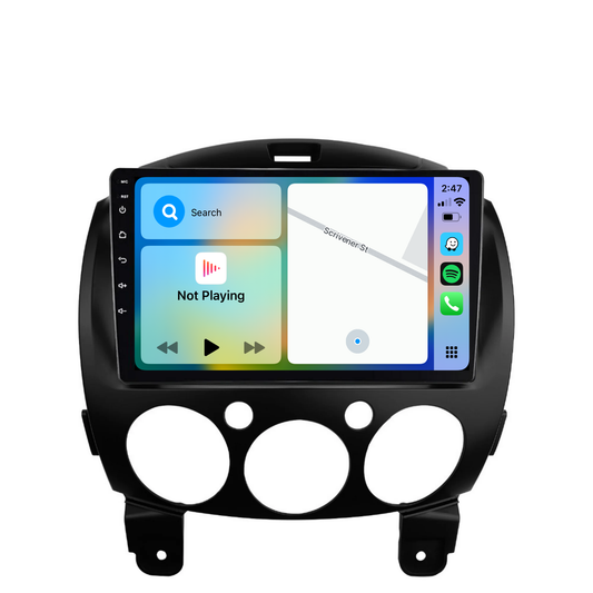 Mazda 2 (2007-2014) Plug & Play Head Unit Upgrade Kit: Wireless & Wired Apple CarPlay & Android Auto