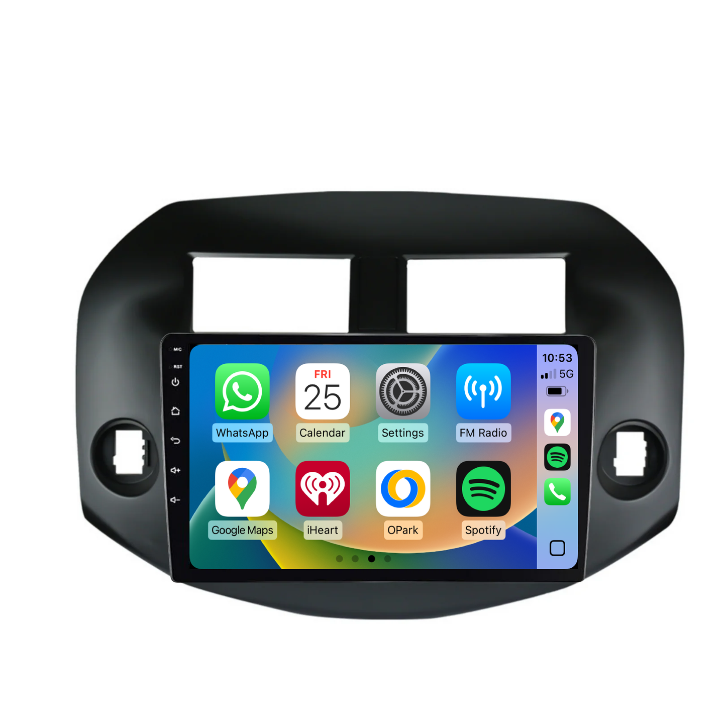 Toyota RAV4 (2007-2011) Plug & Play Head Unit Upgrade Kit: Car Radio with Wireless & Wired Apple CarPlay & Android Auto