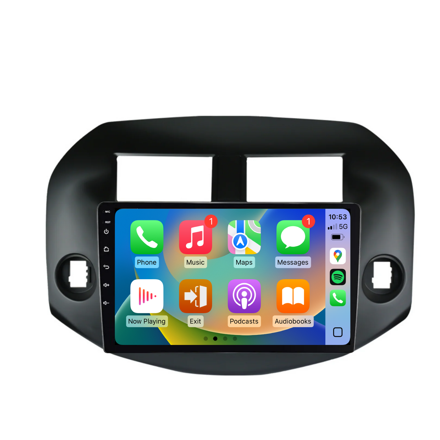 Toyota RAV4 (2007-2011) Plug & Play Head Unit Upgrade Kit: Car Radio with Wireless & Wired Apple CarPlay & Android Auto