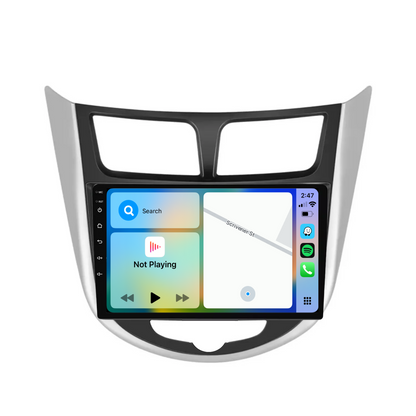 Hyundai Accent Manual AC (2010-2019) Plug & Play Head Unit Upgrade Kit: Wireless & Wired Apple CarPlay & Android Auto