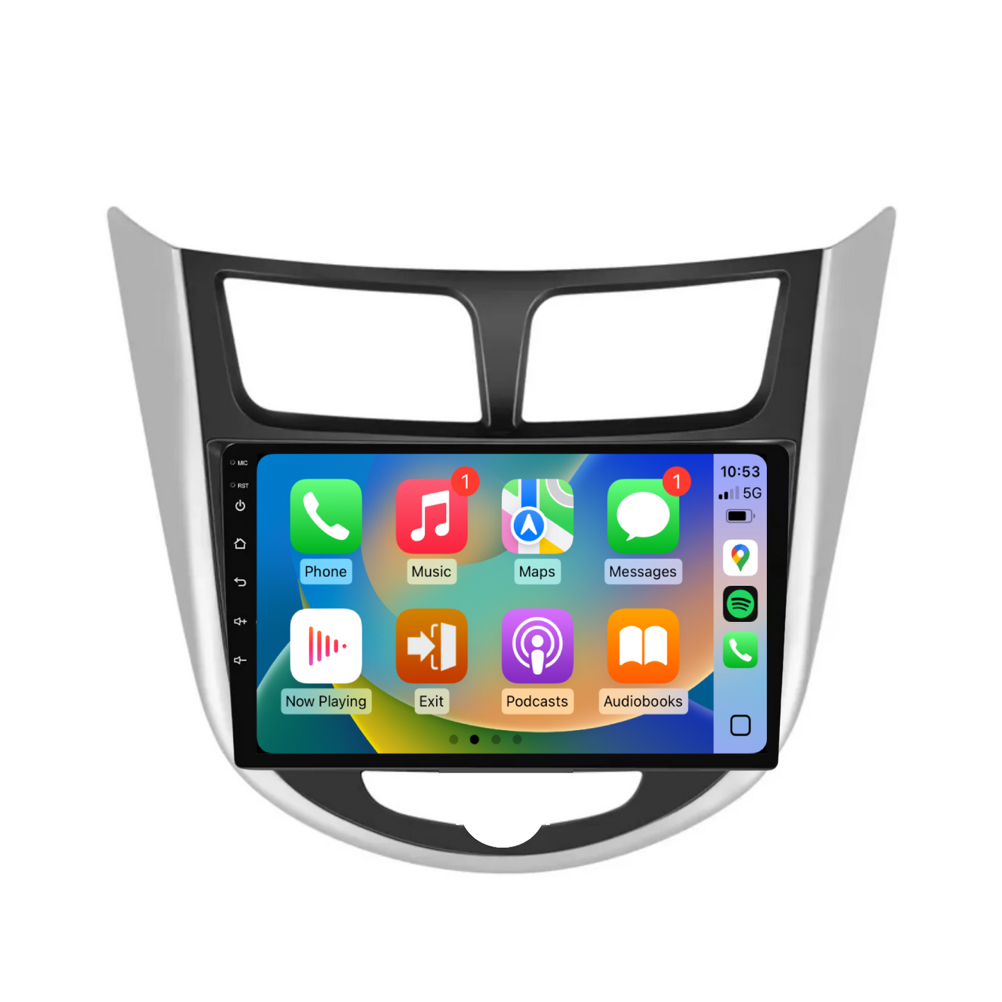 Hyundai Accent Manual AC (2010-2019) Plug & Play Head Unit Upgrade Kit: Wireless & Wired Apple CarPlay & Android Auto