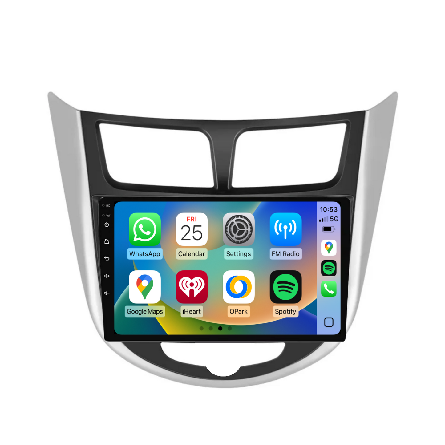 Hyundai Accent Manual AC (2010-2019) Plug & Play Head Unit Upgrade Kit: Wireless & Wired Apple CarPlay & Android Auto
