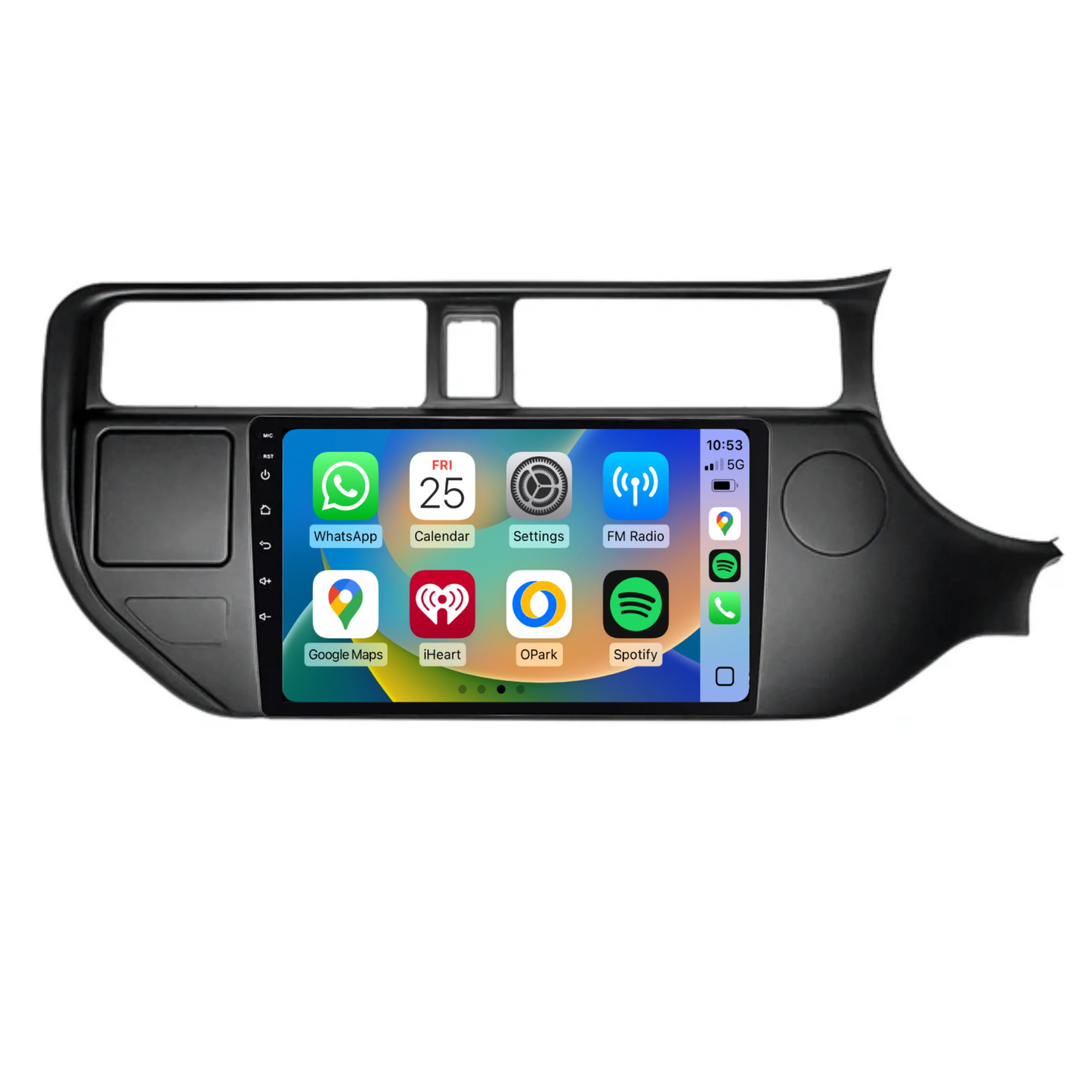 Kia Rio Gloss/Matte (2012-2016) Plug & Play Head Unit Upgrade Kit: Wireless & Wired Apple CarPlay & Android Auto